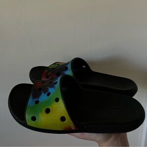 Crocs slides tie dye size 8